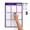 Magnetic Dry Erase Weekly Calendar for Fridge AJEW-E043-07A-2