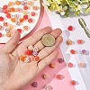 100Pcs 5 Colors Synthetic Coral Carved Beads CORA-SP0001-14-4