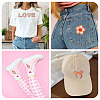 3 Bags Polyester Embroider Self-adhesion Thread Iron on/Sew On Patches PATC-TA0001-53-8