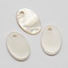 Oval Freshwater Shell Charms SHEL-M005-32-1