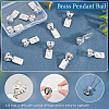 HOBBIESAY 12Pcs Brass Glue-on Flat Pad Bails FIND-HY0001-53-4