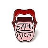 Word Eat The Rich Enamel Pin JEWB-I022-07C-1