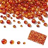 400Pcs 4 Styles Spray Painted Crackle Glass Beads CCG-YW0001-20H-1