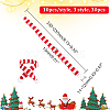  30Pcs 3 Style Mini Christmas Striped Knitted Scarf DIY-NB0008-79-2