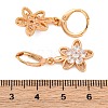 Brass Micro Pave Clear Cubic Zirconia Leverback Earrings EJEW-K300-53G-5