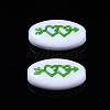 Opaque White Acrylic Beads MACR-N012-08-2