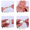 2Pcs 2 Style Brass Braided Macrame Pouch Empty Stone Holder for Pendant Necklaces Making NJEW-SZ0001-64-4