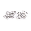 Brass Micro Pave Clear Cubic Zirconia Pendants KK-Q253-004P-B-2