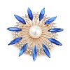 Sunflower Rhinestone Brooch Pins JEWB-A029-01G-02-1