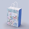 Butterfly Pattern Paper Gift Bags with Handles DIY-I030-03B-04-4