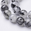 Natural Black Rutilated Quartz Beads Strands X-G-D295-10mm-2