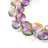 Electroplate Triangle Glass Beads Strands EGLA-A036-11A-M-4