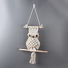 Cotton Cord Macrame Woven Wall Hanging HJEW-C010-18-2