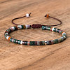 Natural Indian Agate Beaded Braided Bracelets QH4784-27-1