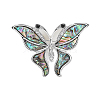 Butterfly Abalone Shell/Paua Shell Brooch Pins PW-WG1F80C-01-1