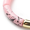 Acrylic Curved Tube Beaded Stretch Bracelet for Women BJEW-JB08437-03-4
