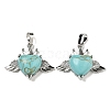 Synthetic Turquoise with Clear Cubic Zirconia Pendants G-G133-02P-23-1