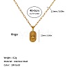 304 Stainless Steel Zodiac Constellation Pendant Paperclip Chain Necklaces ZP0058-8-1