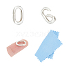 2Pcs Oval Spring Gate Rings FIND-UN0003-34B-1
