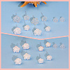 12 Pairs 6 Styles Resin Stud Earrings EJEW-SP0001-14-5