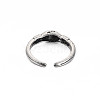 Handshake Alloy Open Cuff Ring for Women RJEW-N029-105-2