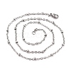 304 Stainless Steel Cable Chain Necklaces STAS-O053-29P-4