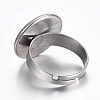 Tarnish Resistant Adjustable 304 Stainless Steel Finger Rings Components LS-STAS-G187-01P-16mm-2