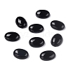 Oval Natural Dyed & Heated Black Agate Cabochons G-K020-18x13mm-01-3