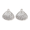 Brass Micro Pave Clear Cubic Zirconia Charms KK-C054-05P-1