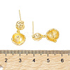 Brass Studs Earrings Fiinding KK-K360-31G-3