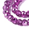 Transparent Electroplate Glass Beads Strands LS-EGLA-Q131-01A-07-3