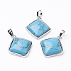 Synthetic Turquoise Pendants G-E420-02P-2