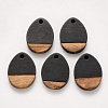 Resin & Walnut Wood Pendants RESI-S358-15G-1