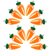 12Pcs Carrot AB Color Resin Pendants RESI-PH0002-47-1