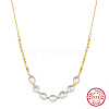 Potato Natural Freshwater Pearl Bib Necklaces NJEW-G153-01G-1