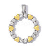 Brass Micro Pave Clear Cubic Zirconia Pendants CU-OY001-47P-02-3