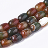 Natural Multi-Color Agate Beads Strands G-T118-33B-1