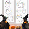 Halloween Ghost Rainbow Prism Electrostatic Window Stickers PW-WGEA991-01-1