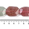 Natural Red & Green Strawberry Quartz Beads Strands G-B125-P28-02-4