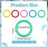 250Pcs 5 Colors Plastic Loose Leaf Book Binder Rings KY-OC0001-49-2