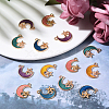 100pcs 5 Color Alloy Enamel Pendants PALLOY-CJ0001-142-5