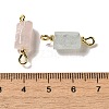 Natural Rose Quartz/Aquamarine Connector Charms FIND-C046-10B-G-3