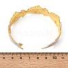 Ocean 304 Stainless Steel Enamel Fish Open Cuff Bangles for Women SA-CBA1A30-02B-G-5