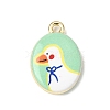 Printed Alloy Pendants ENAM-F160-02B-G-1