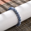 Natural Quartz Imitation Aquamarine Beaded Stretch Bracelets for Women Men BJEW-F483-02-3