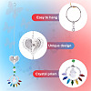 Crafans 4Pcs 4 Style Butterfly & Heart Crystals Chandelier Suncatchers Prisms Chakra Hanging Pendant AJEW-CF0001-17-8