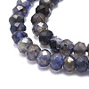 Natural Iolite Beads Strands G-E569-H13-6mm-3