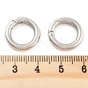 Non-Tarnish 316 Stainless Steel Spring Gate Rings STAS-M296-01P-B-01-3