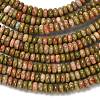 Natural Unakite Beads Strands G-L635-A15-4x2mm-5