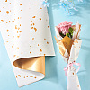 20 Sheets Plastic Gold Foil Flower Bouquets Wrapping Packaging DIY-TAC0025-13A-9